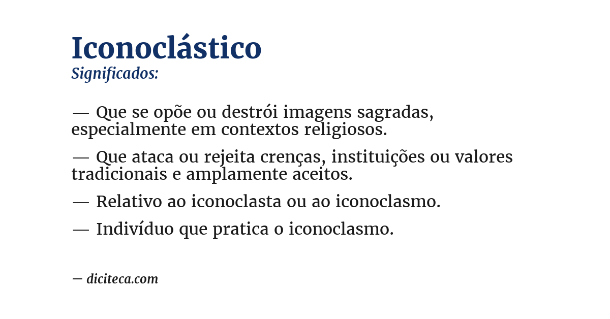 Significado de iconoclástico