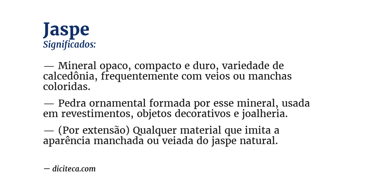 Significado de jaspe