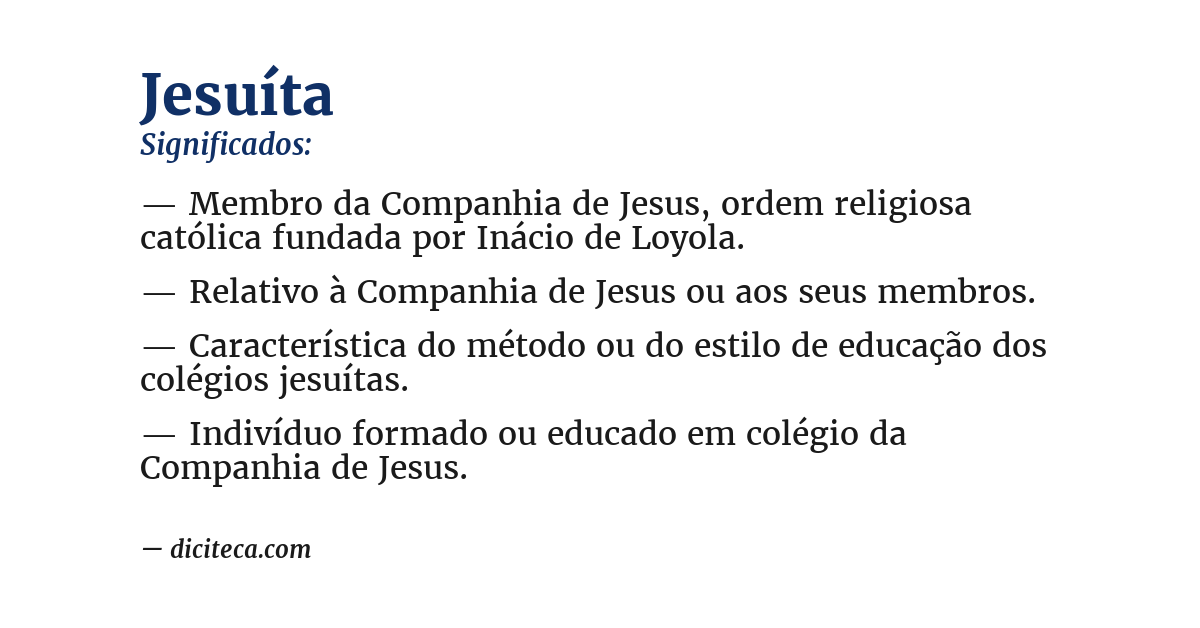Significado de jesuíta