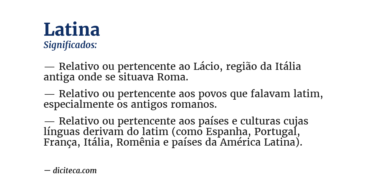 Significado de latina