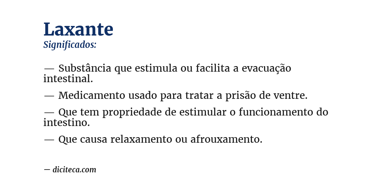 Significado de laxante