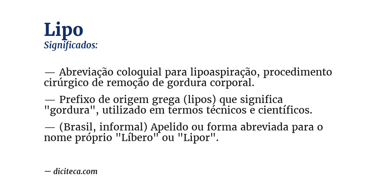 Significado de lipo