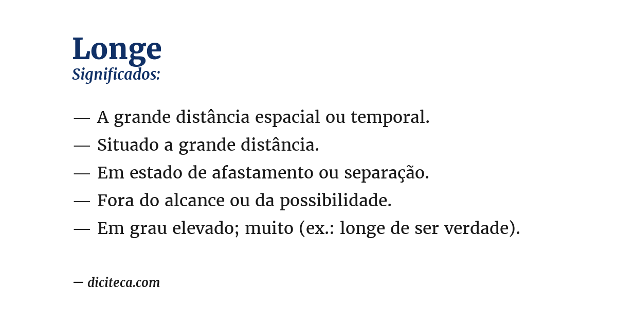 Significado de longe