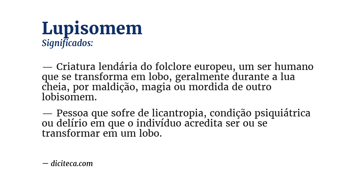 Significado de lupisomem