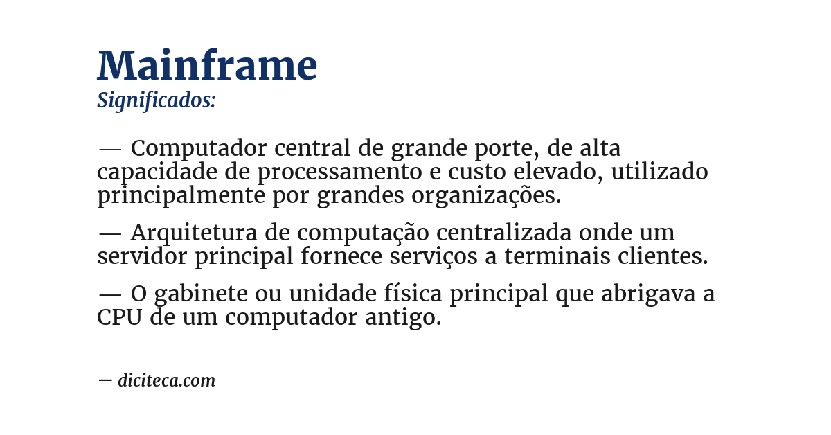 Significado de mainframe