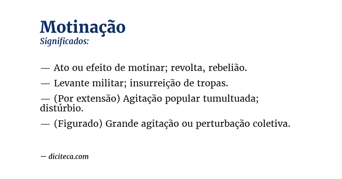Significado de motinação