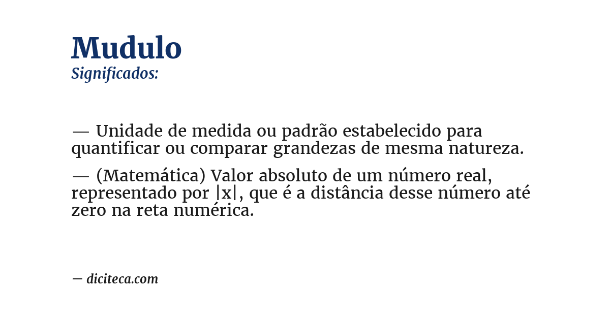 Significado de mudulo