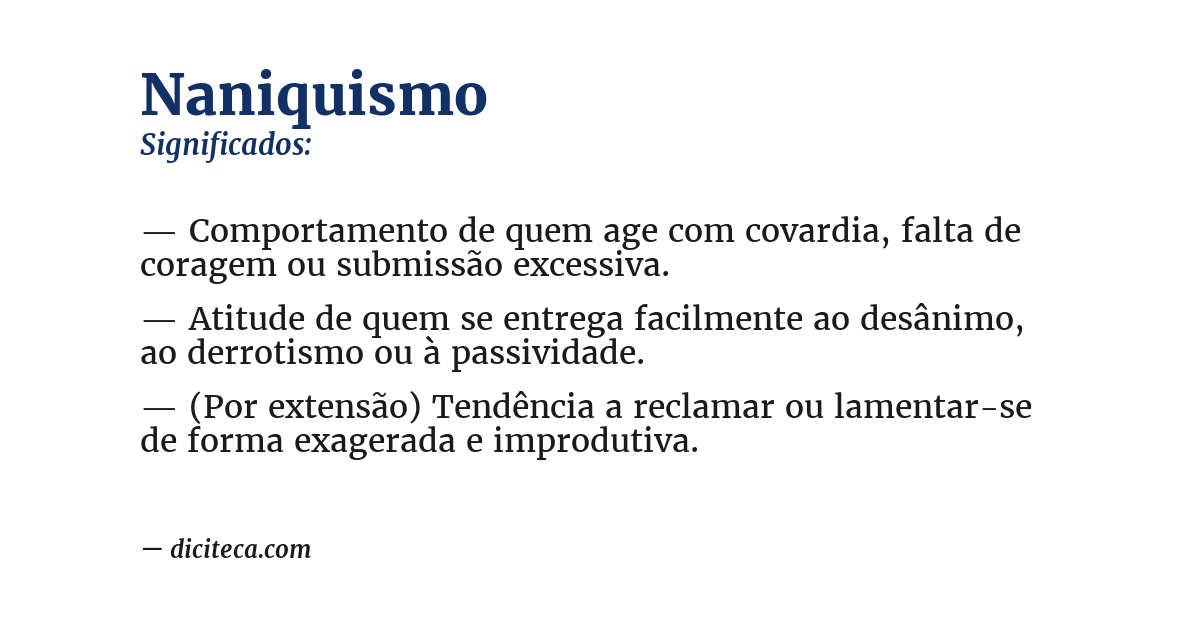 Significado de naniquismo