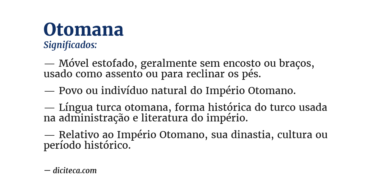 Significado de otomana