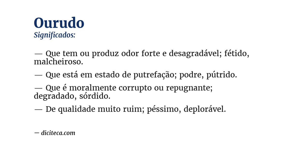 Significado de ourudo