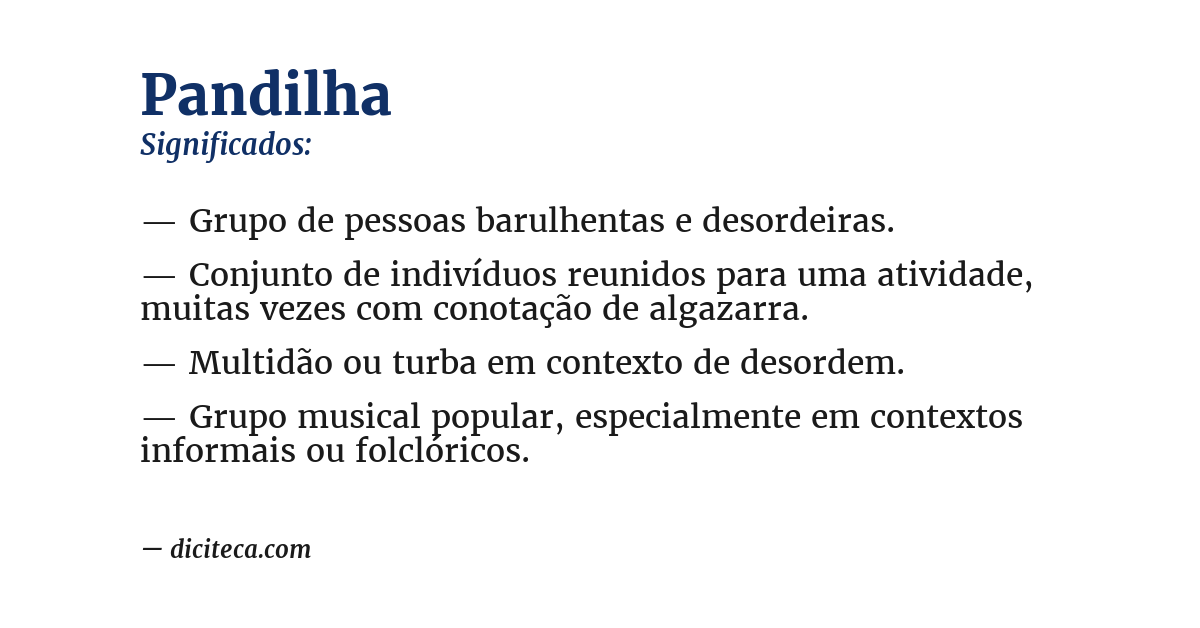 Significado de pandilha