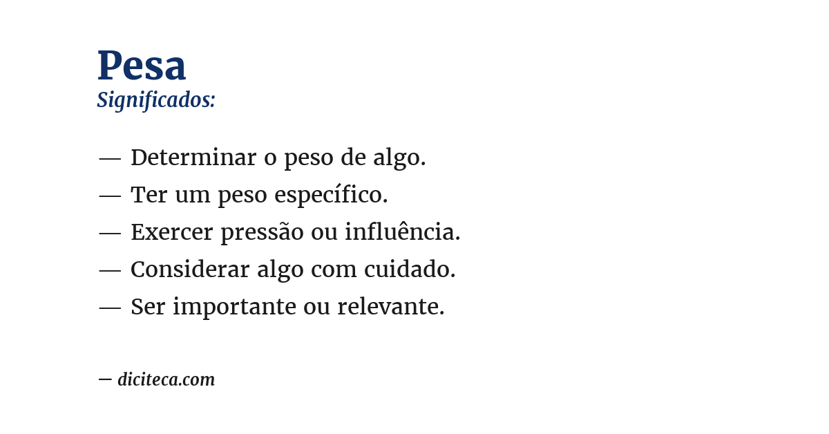 Significado de pesa