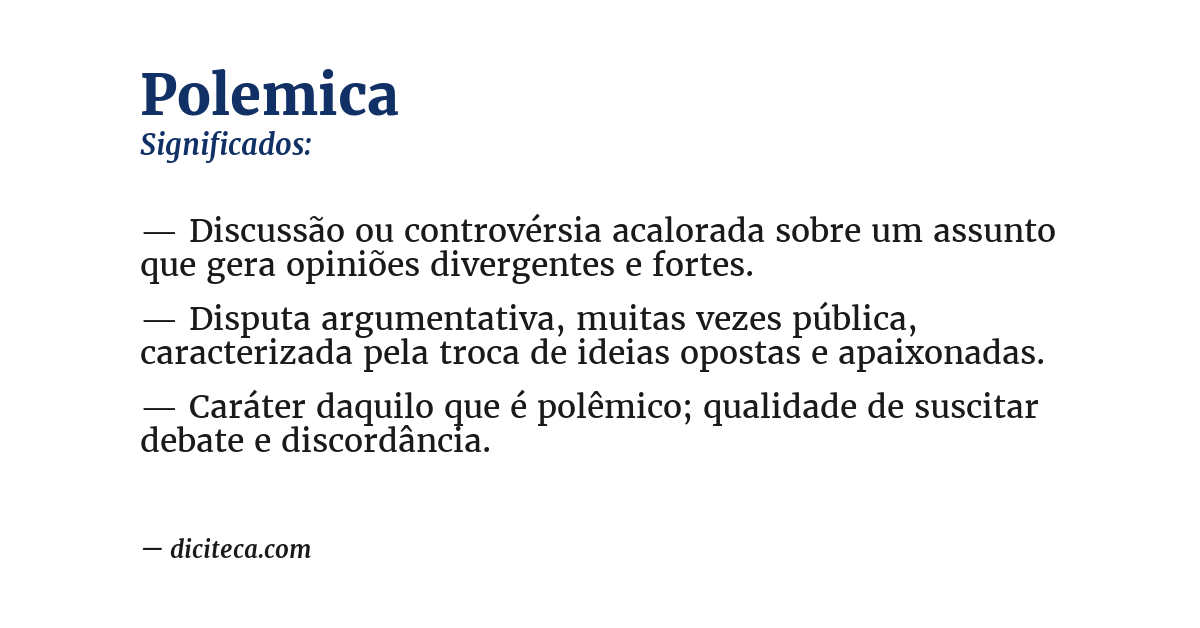 Significado de polemica