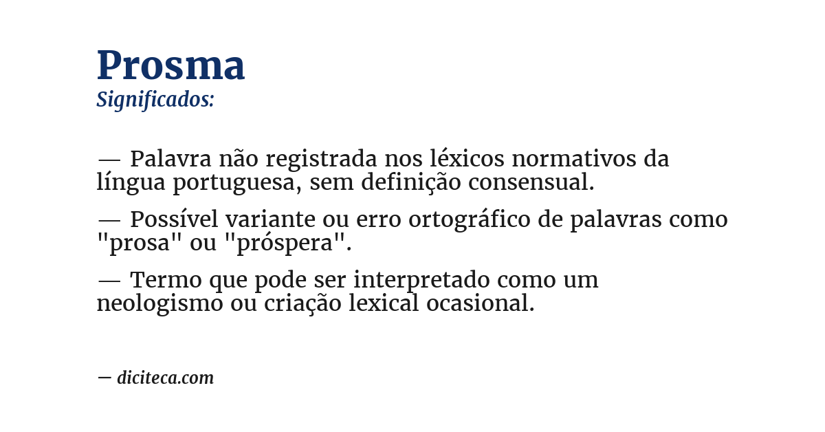 Significado de prosma