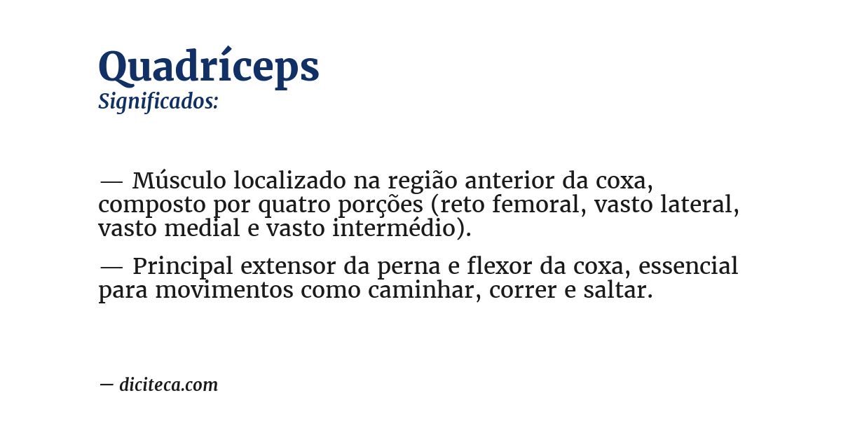 Significado de quadríceps
