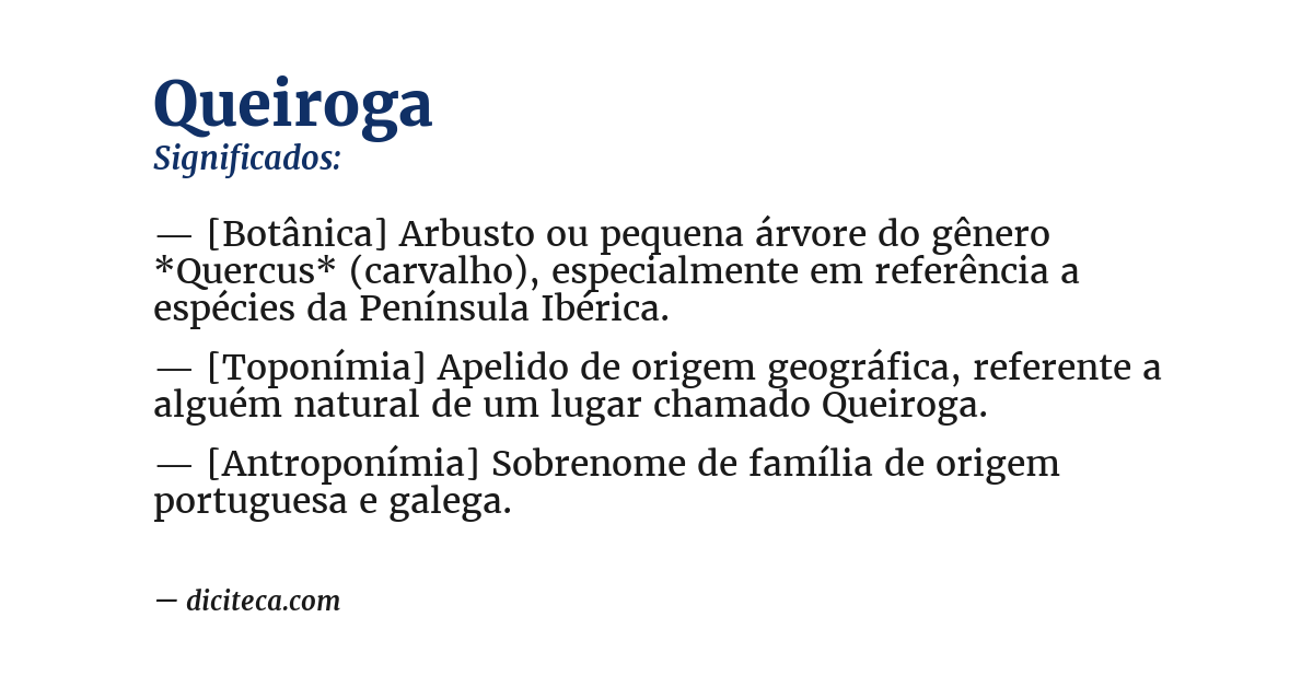 Significado de queiroga