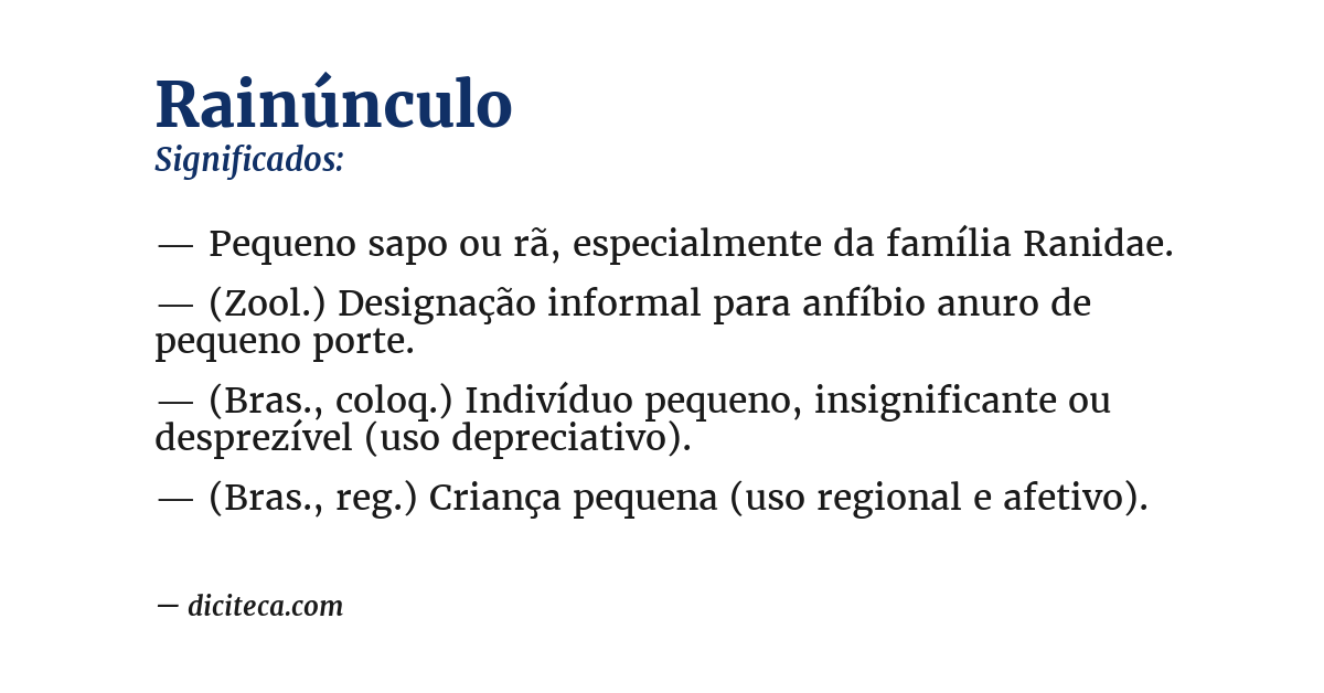 Significado de rainúnculo