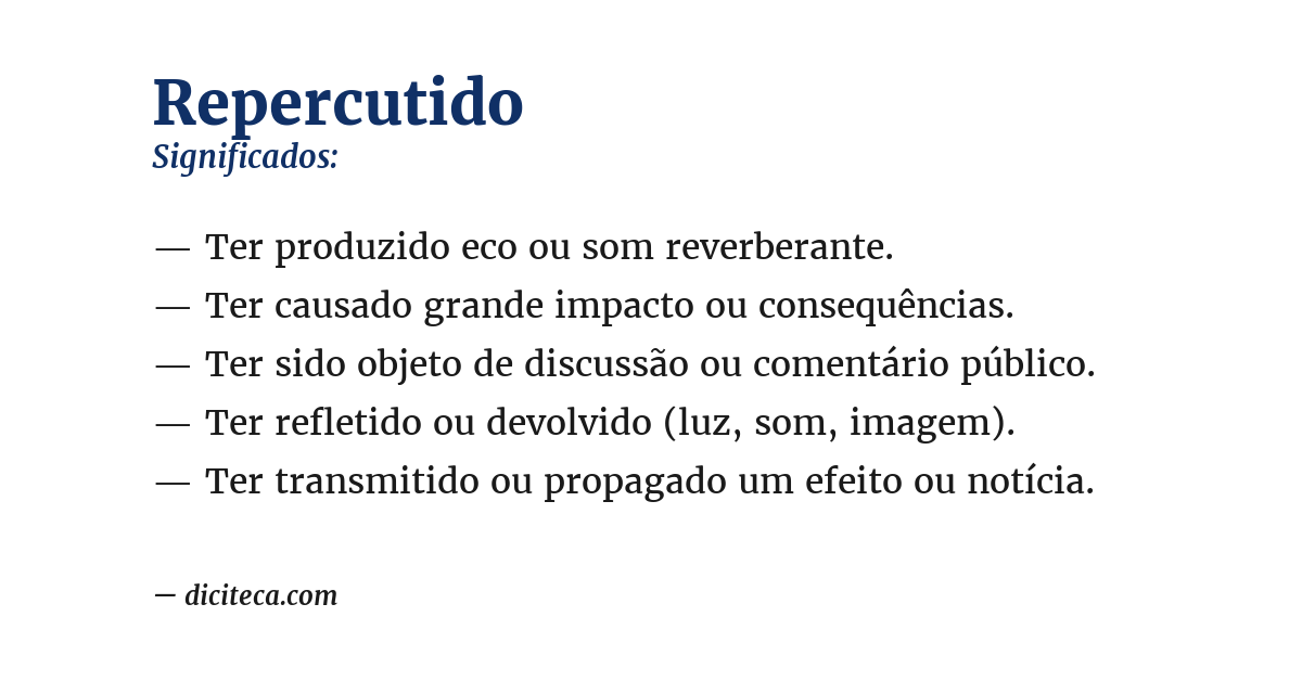 Significado de repercutido
