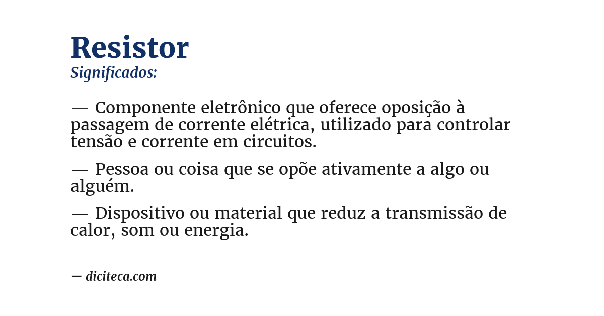Significado de resistor