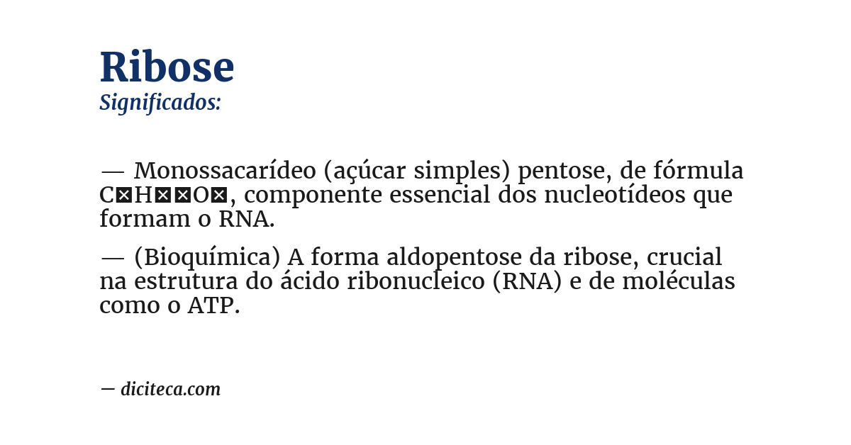 Significado de ribose