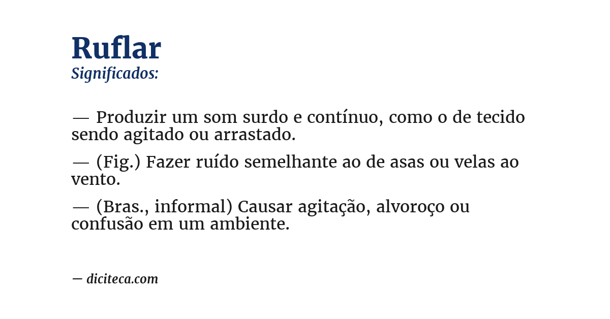 Significado de ruflar