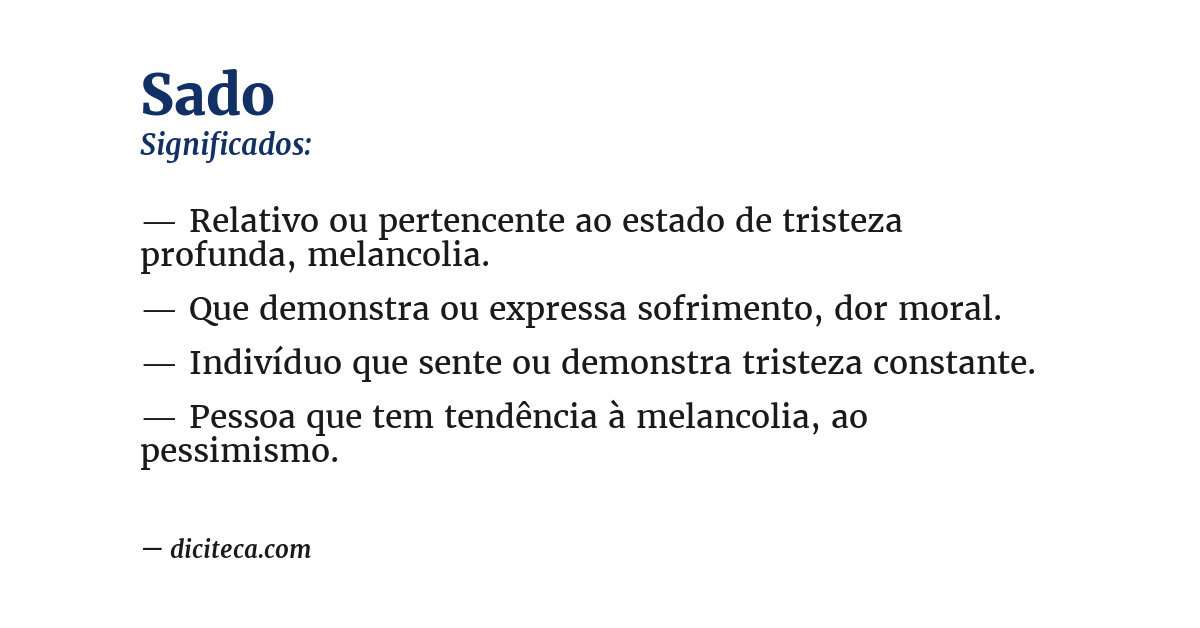 Significado de sado