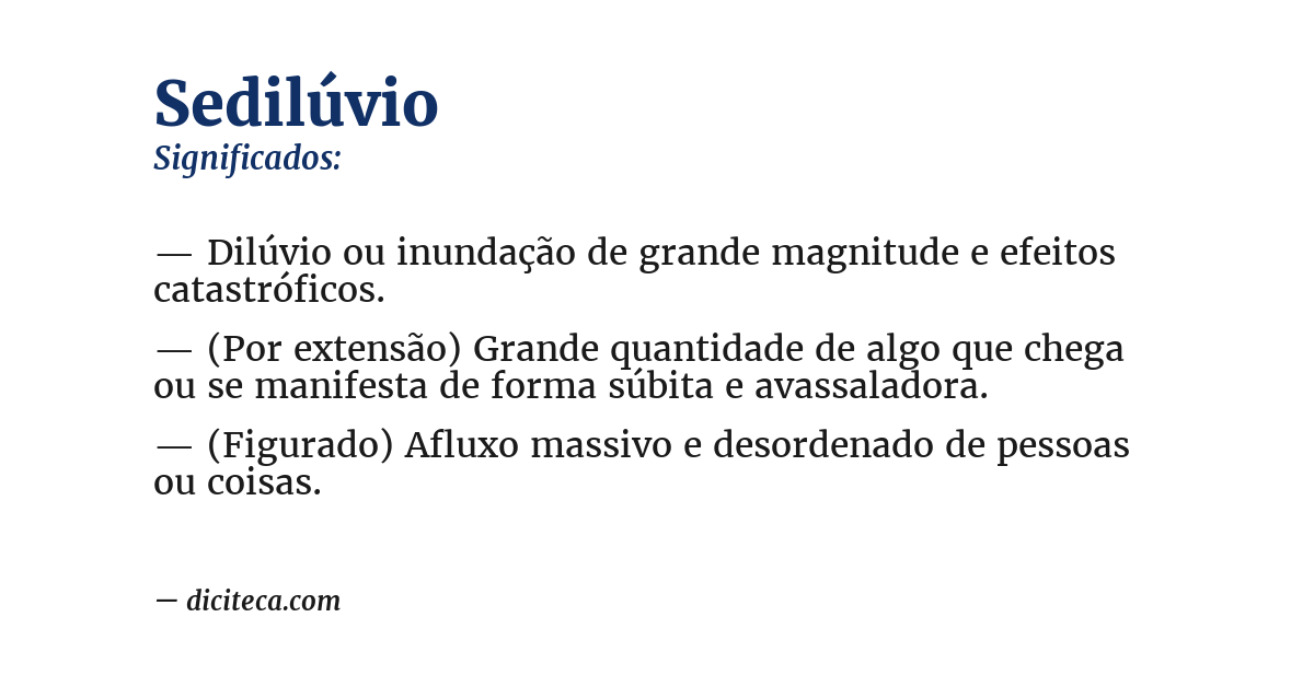 Significado de sedilúvio
