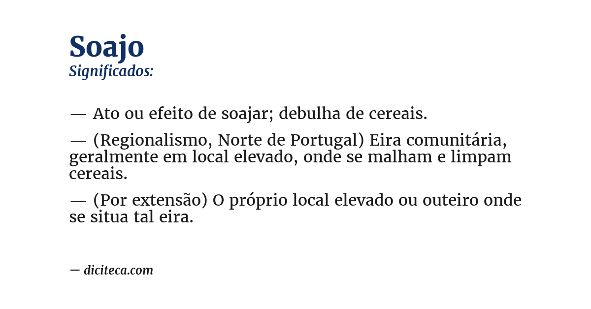 Significado de soajo
