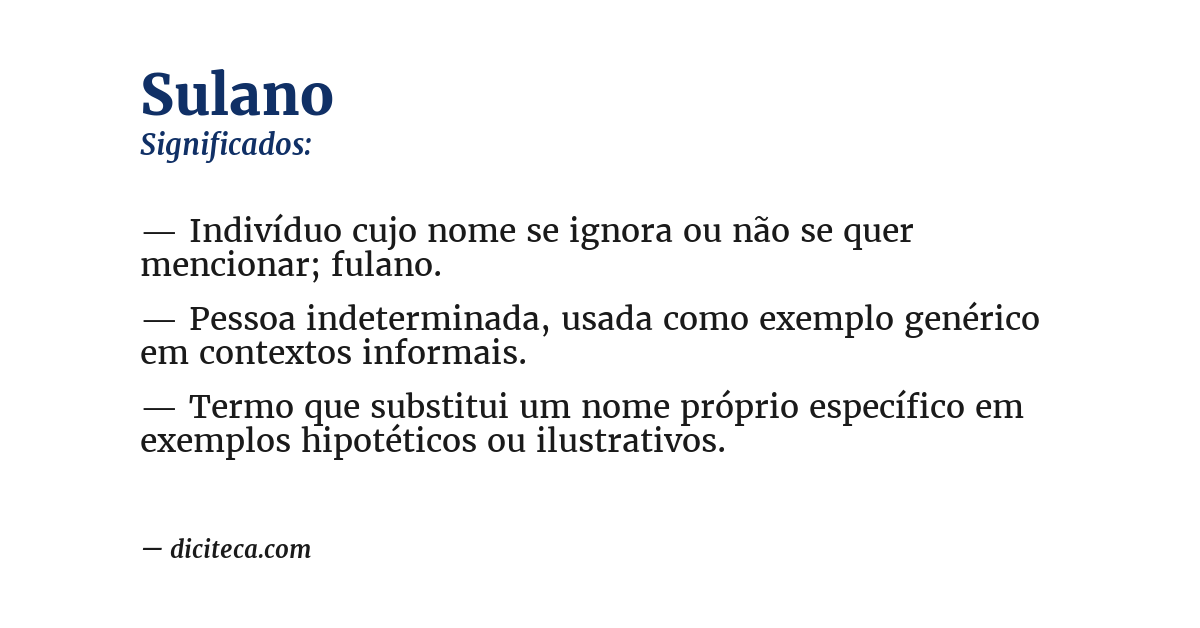 Significado de sulano