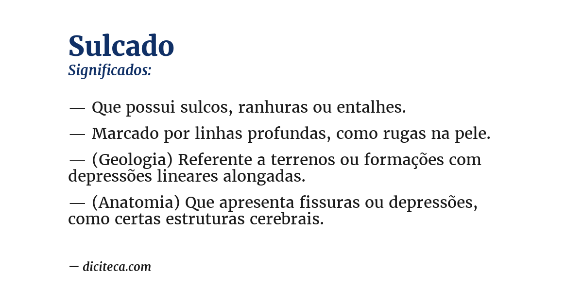 Significado de sulcado