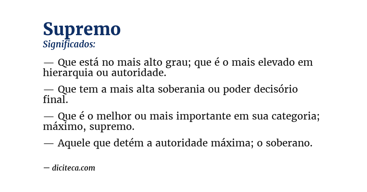 Significado de supremo