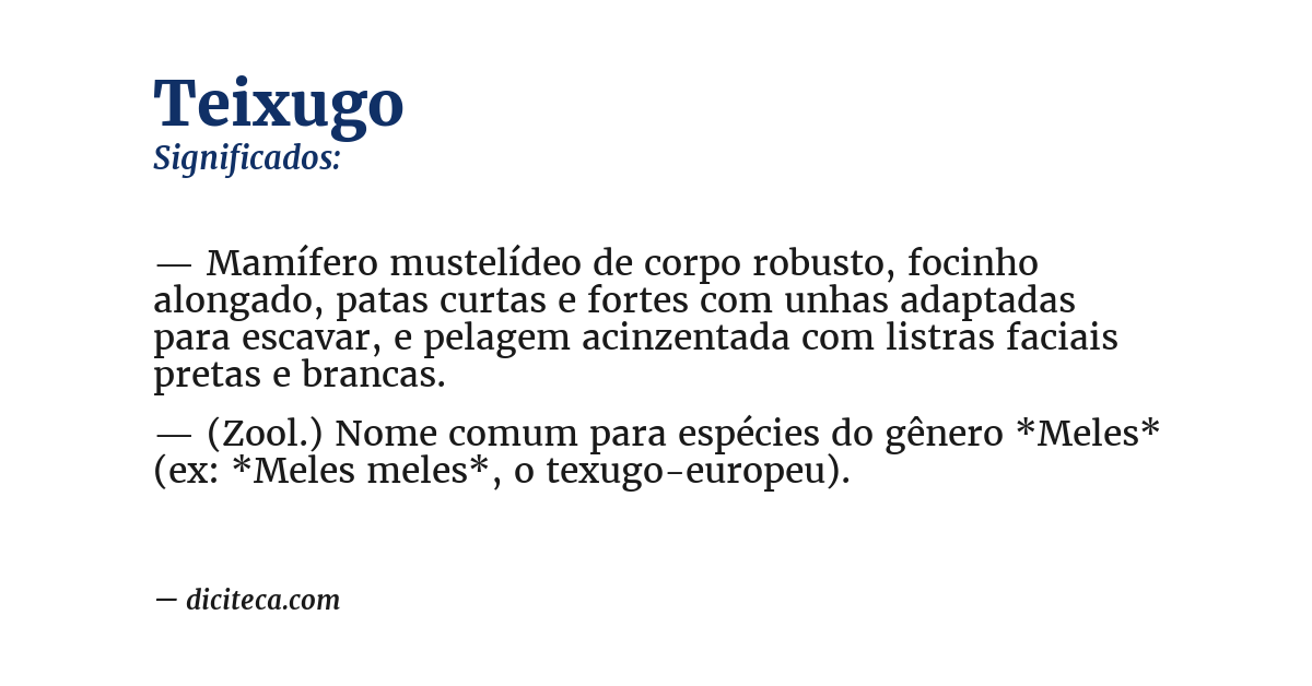 Significado de teixugo