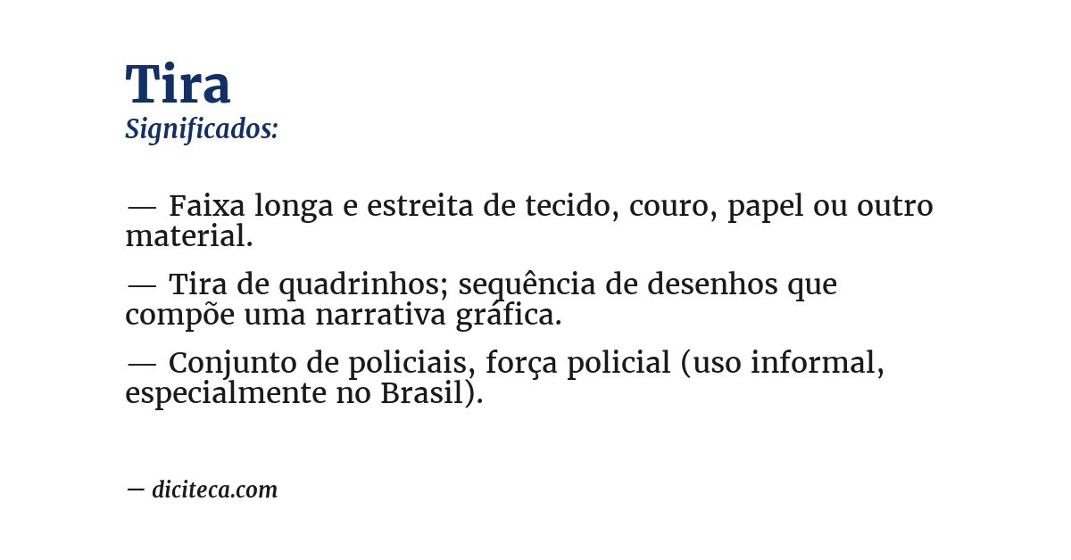 Significado de tira
