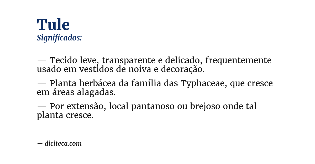Significado de tule