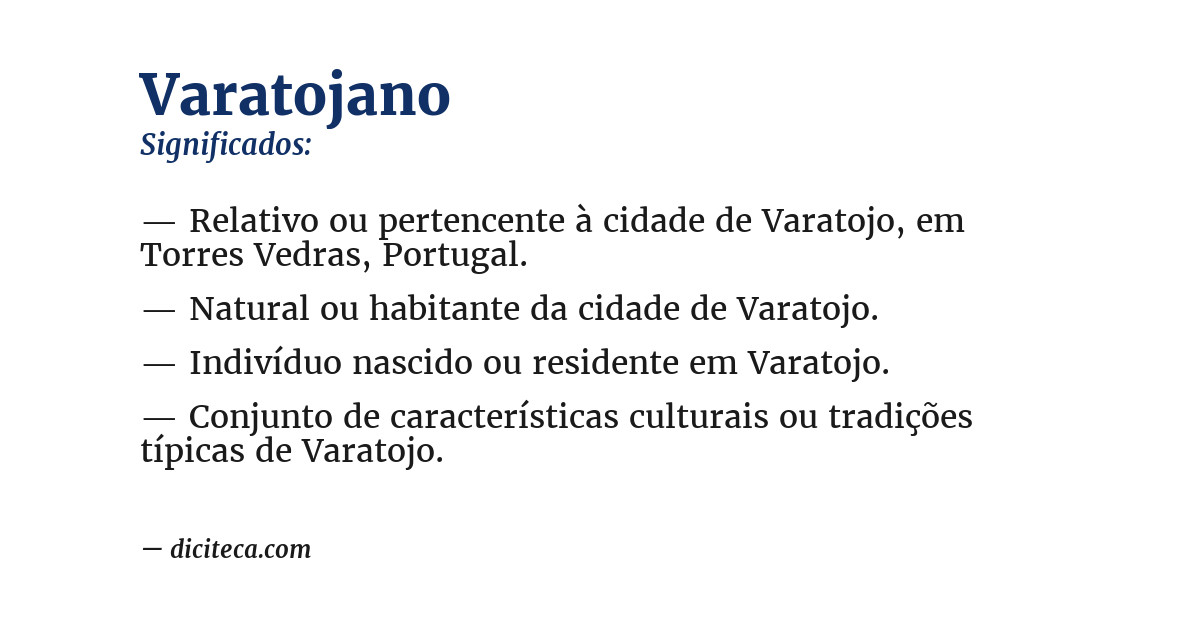Significado de varatojano