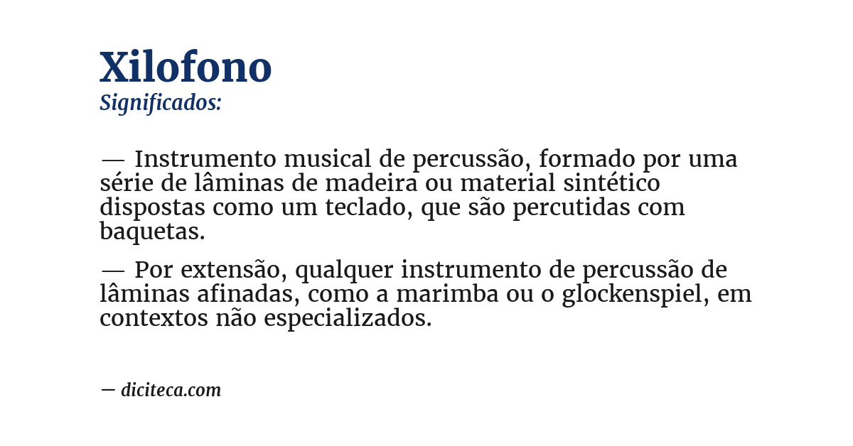 Significado de xilofono