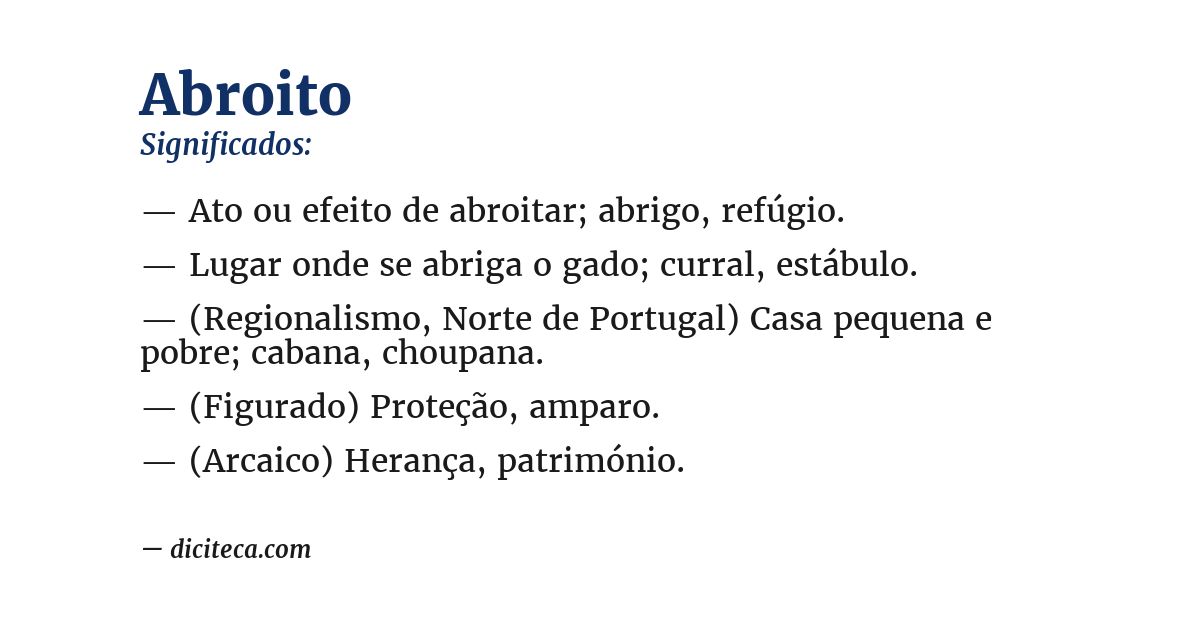 Significado de abroito