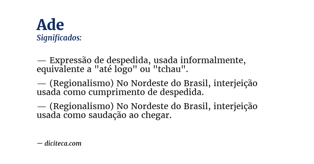 Significado de ade