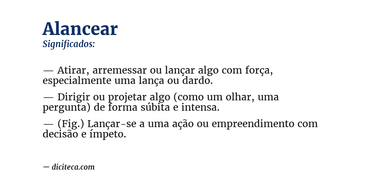 Significado de alancear