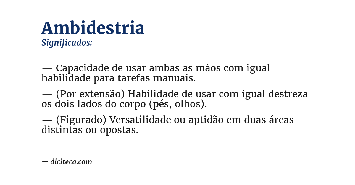 Significado de ambidestria
