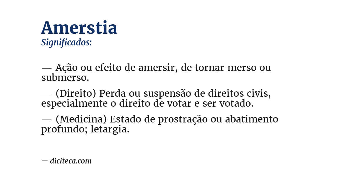 Significado de amerstia