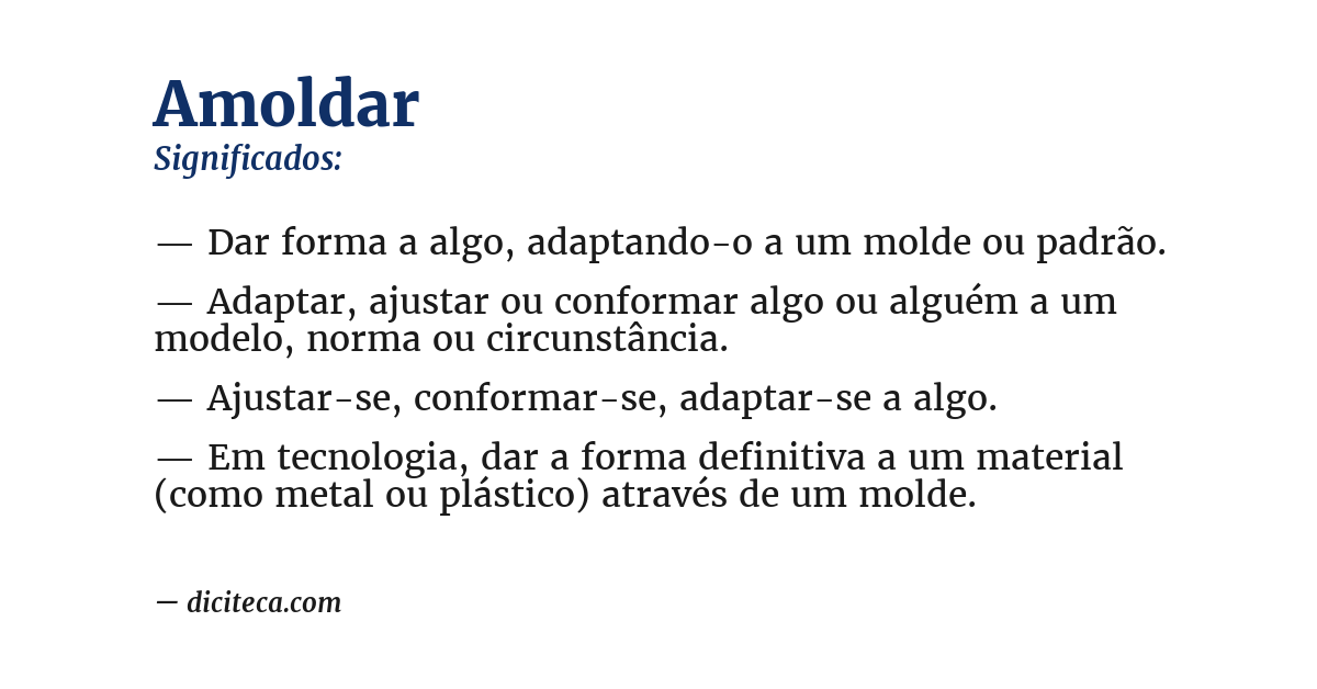 Significado de amoldar