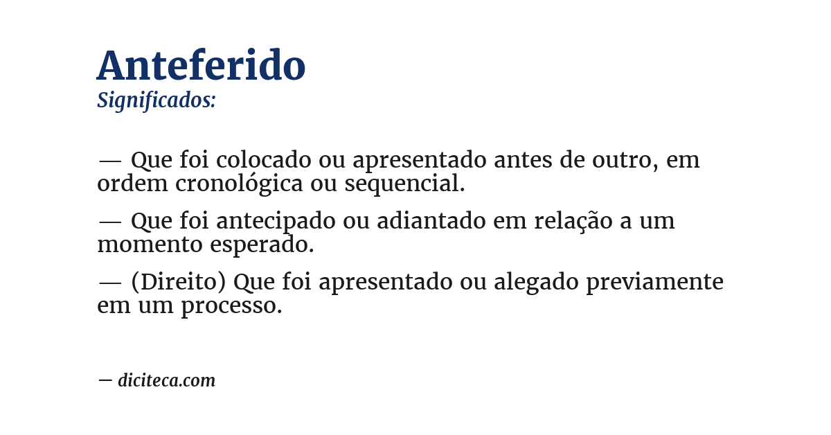 Significado de anteferido