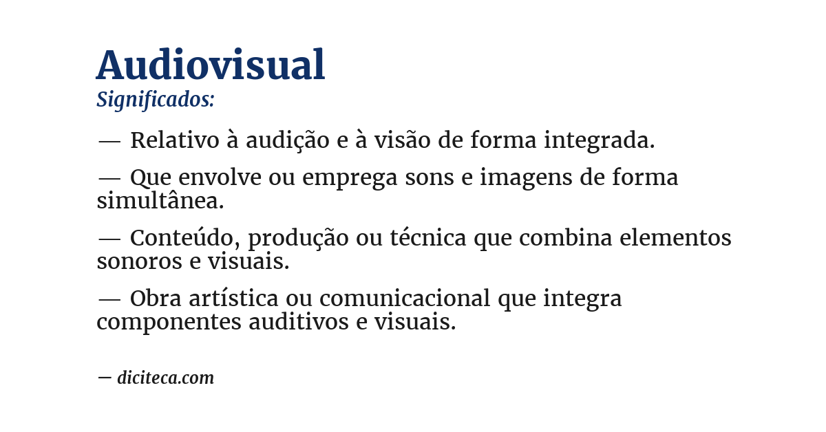 Significado de audiovisual