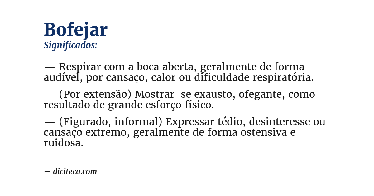 Significado de bofejar