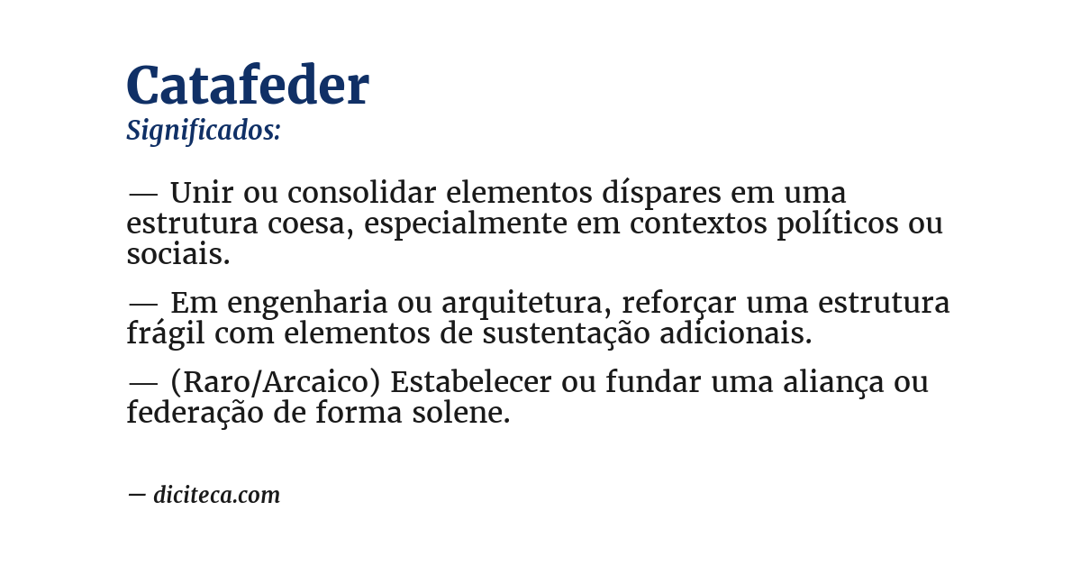 Significado de catafeder