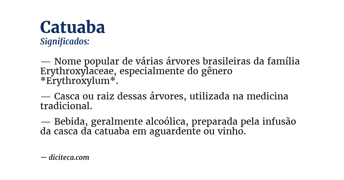 Significado de catuaba