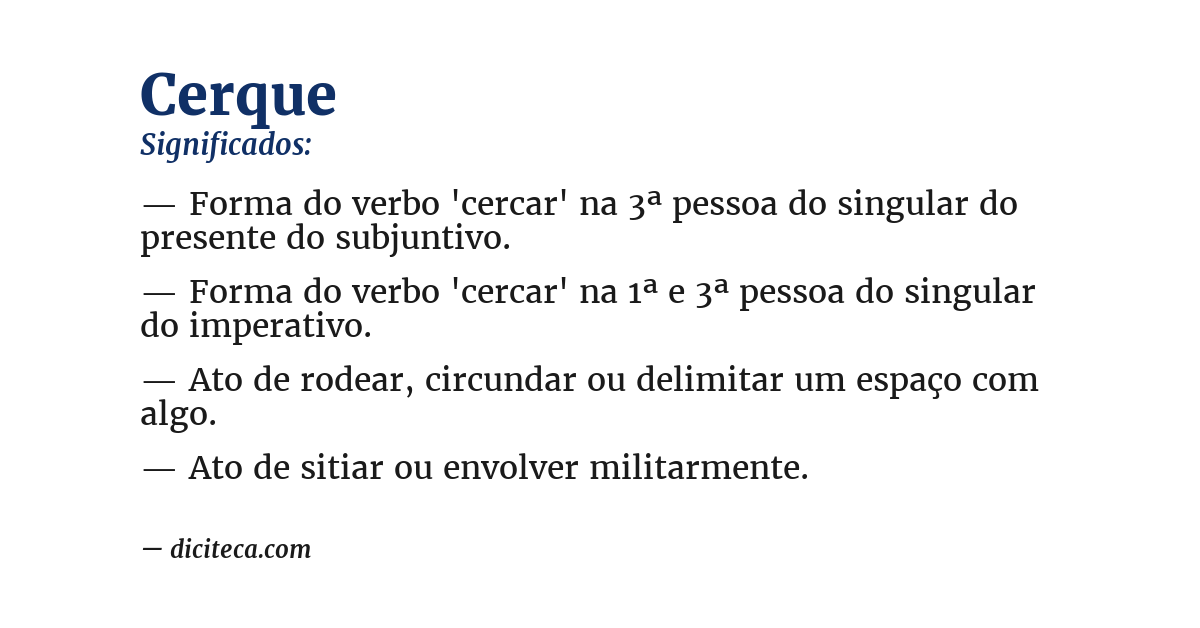 Significado de cerque