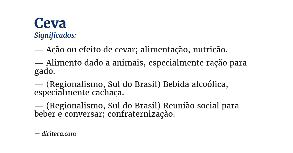 Significado de ceva