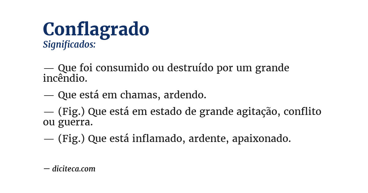 Significado de conflagrado